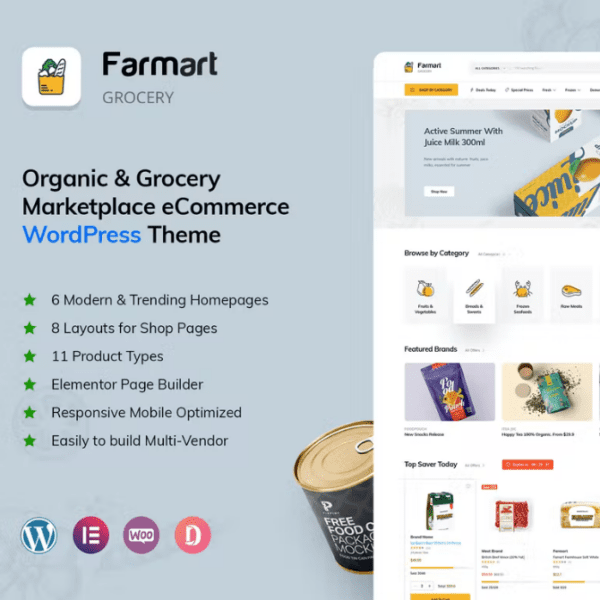 Farmart –  WordPress Organik Ürün Satış Teması